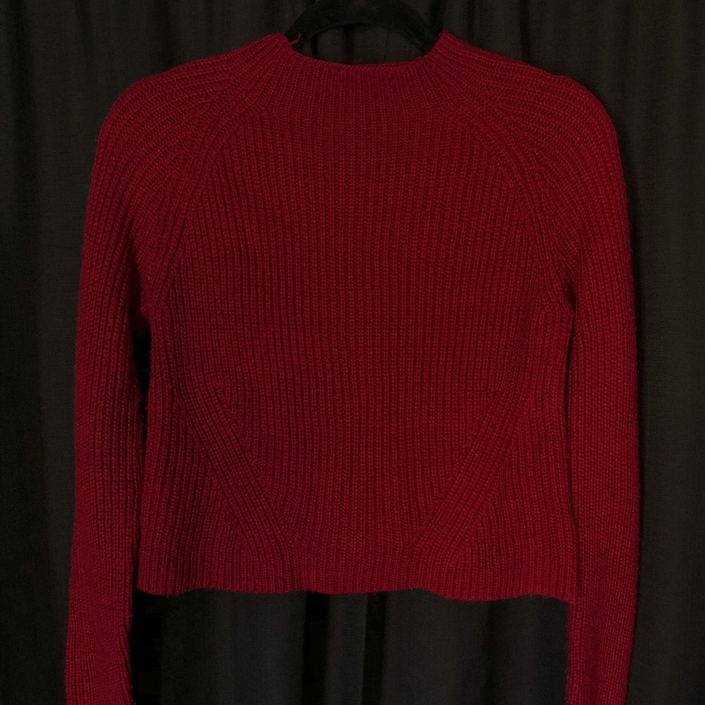 Maroon Cropped Sweater